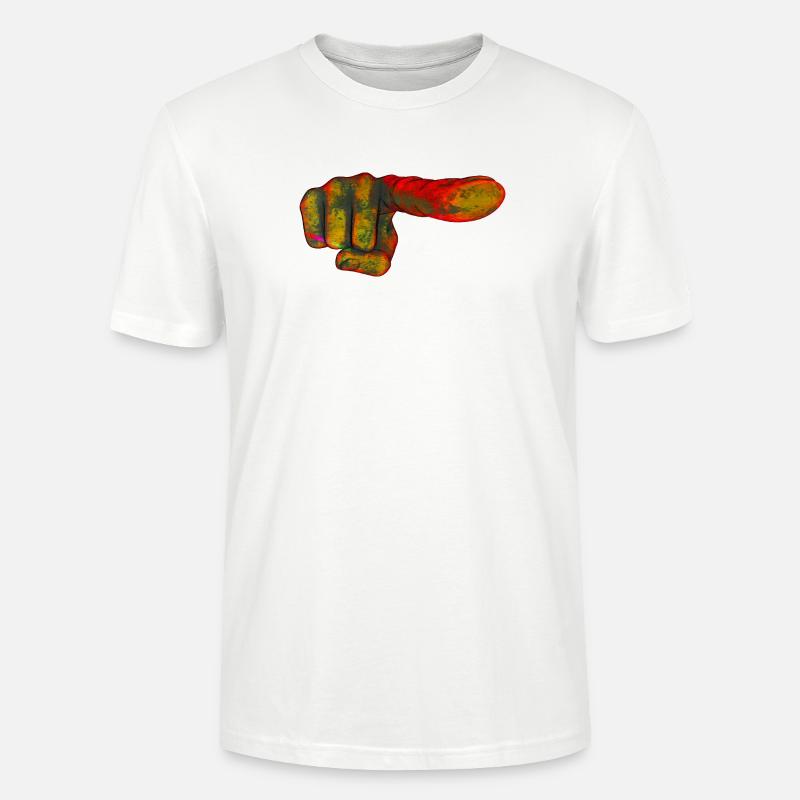 Farbexplosion Zeigefinger - Stanley/Stella Unisex Bio-T-Shirt CRAFTER - Weiß