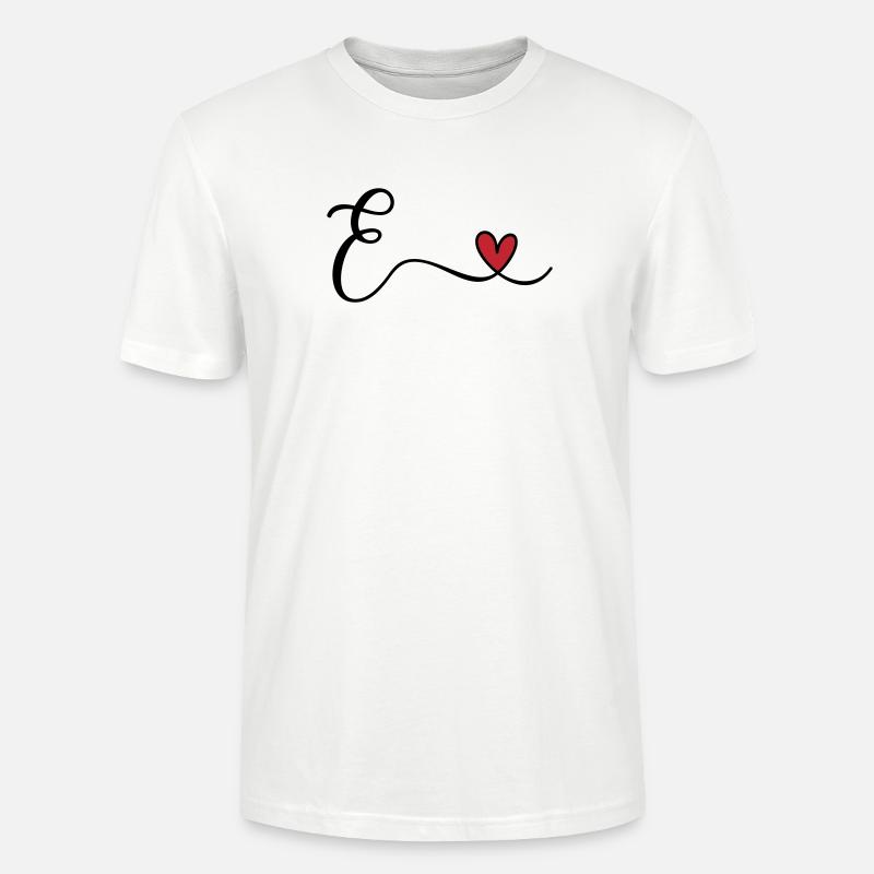 Buchstabe E Monogramm - Stanley/Stella Unisex Bio-T-Shirt CRAFTER - Weiß