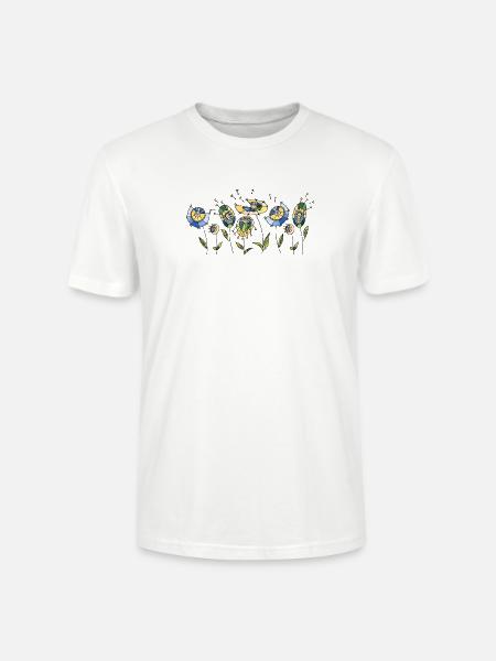 Blumen - Stanley/Stella Unisex Bio-T-Shirt CRAFTER - Weiß