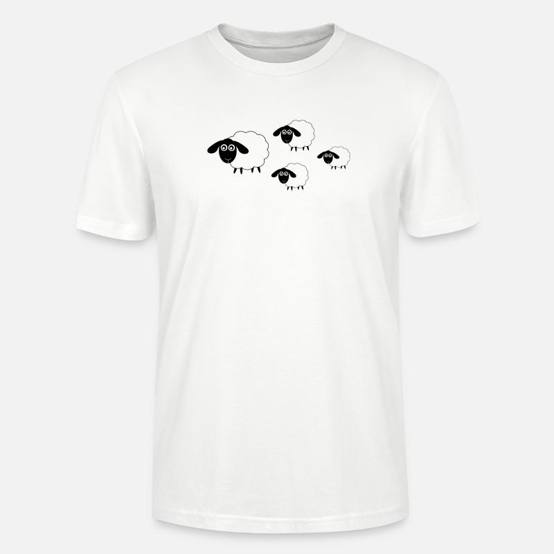 Schafe Schäfchen Lamm - Stanley/Stella Unisex Bio-T-Shirt CRAFTER - Weiß