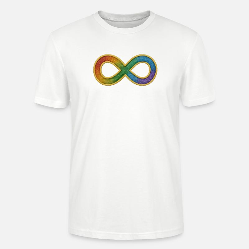 Rainbow infinity symbol for diversity - Stanley/Stella CRAFTER Unisex Organic T-Shirt - white