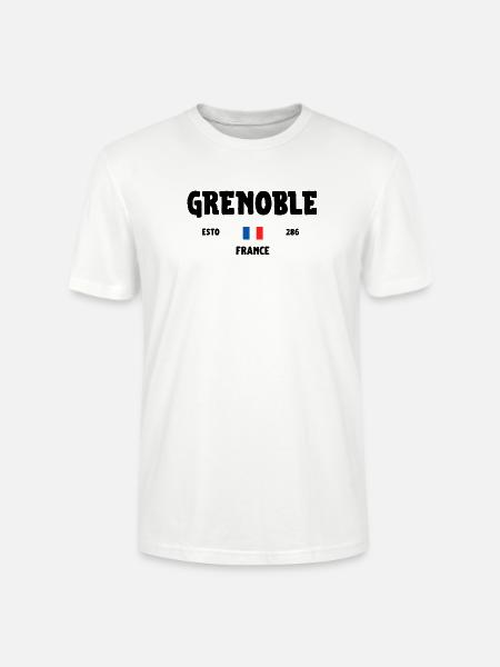 Grenoble, Frankreich, Champ/Grenoble, Frankreich - Stanley/Stella Unisex Bio-T-Shirt CRAFTER - Weiß