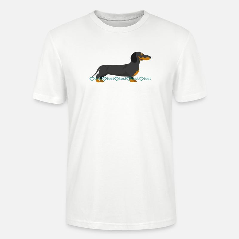 Image du teckel - T-shirt bio CRAFTER Stanley Stella Unisexe - blanc