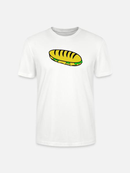 Baguette Hotdog Illustration - Stanley/Stella Unisex Bio-T-Shirt CRAFTER - Weiß