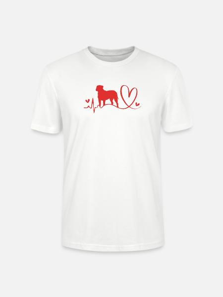 Bullmastiff Hund - Stanley/Stella Unisex Bio-T-Shirt CRAFTER - Weiß