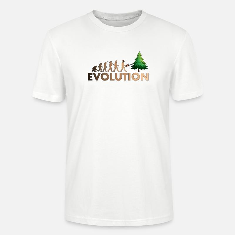 Kettensägen Evolution Farbe - Stanley/Stella Unisex Bio-T-Shirt CRAFTER - Weiß