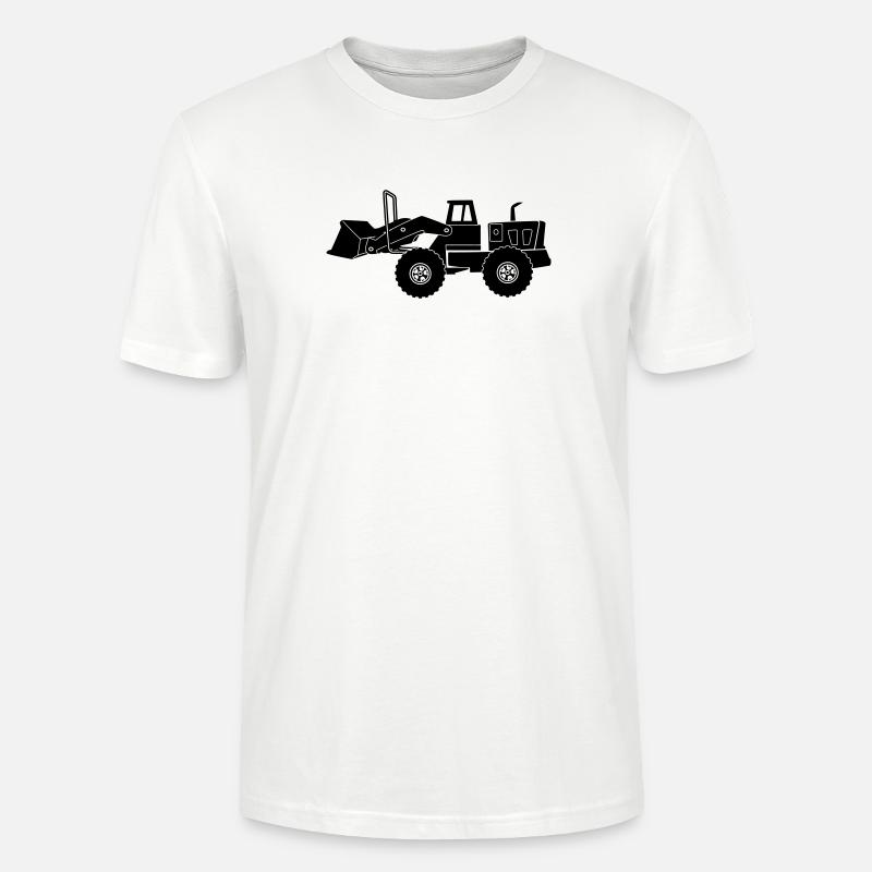 Transparenter Bulldozer - Stanley/Stella Unisex Bio-T-Shirt CRAFTER - Weiß