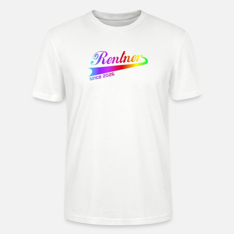 Rentner 2026 Ruhestand Rentner Pullover, Kappe - Stanley/Stella Unisex Bio-T-Shirt CRAFTER - Weiß