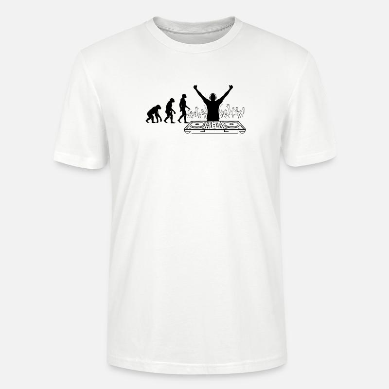 Évolution vers DJ Humor Fun - T-shirt bio CRAFTER Stanley Stella Unisexe - blanc