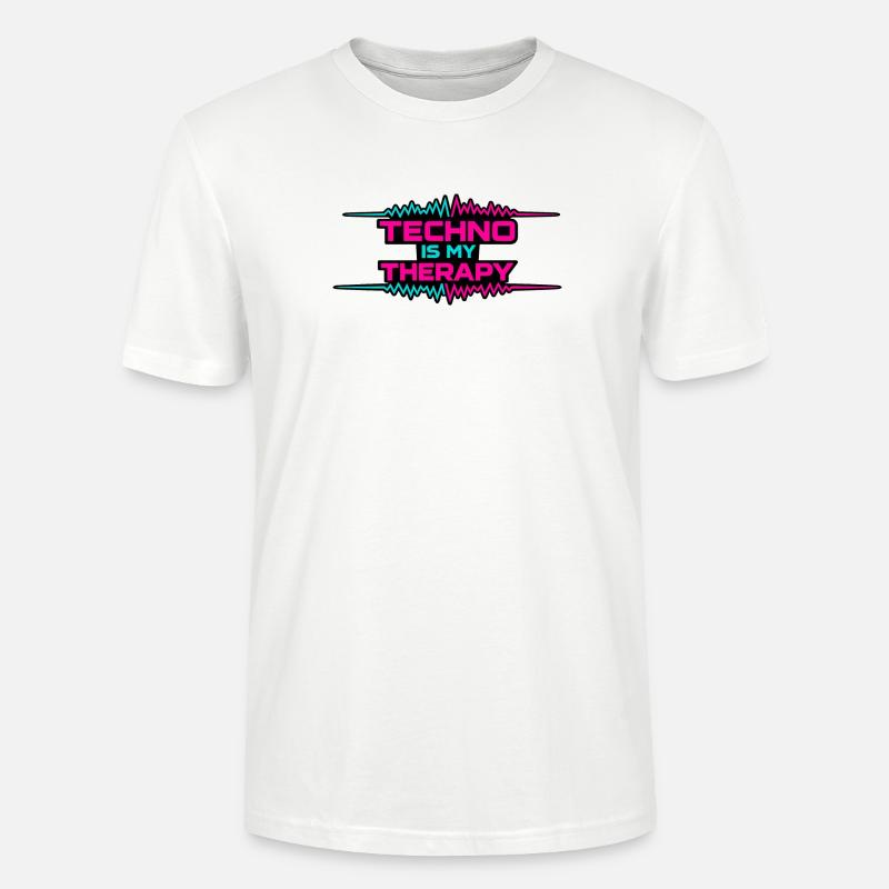 Techno Therapy Neon Pulse - Stanley/Stella Unisex Bio-T-Shirt CRAFTER - Weiß