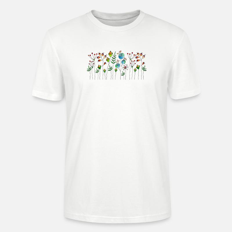 Fleur - T-shirt bio CRAFTER Stanley Stella Unisexe - blanc