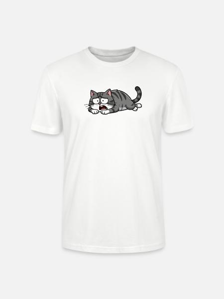 Lustige Katze Tigerkatze Katzenshirt Geschenk - Stanley/Stella Unisex Bio-T-Shirt CRAFTER - Weiß