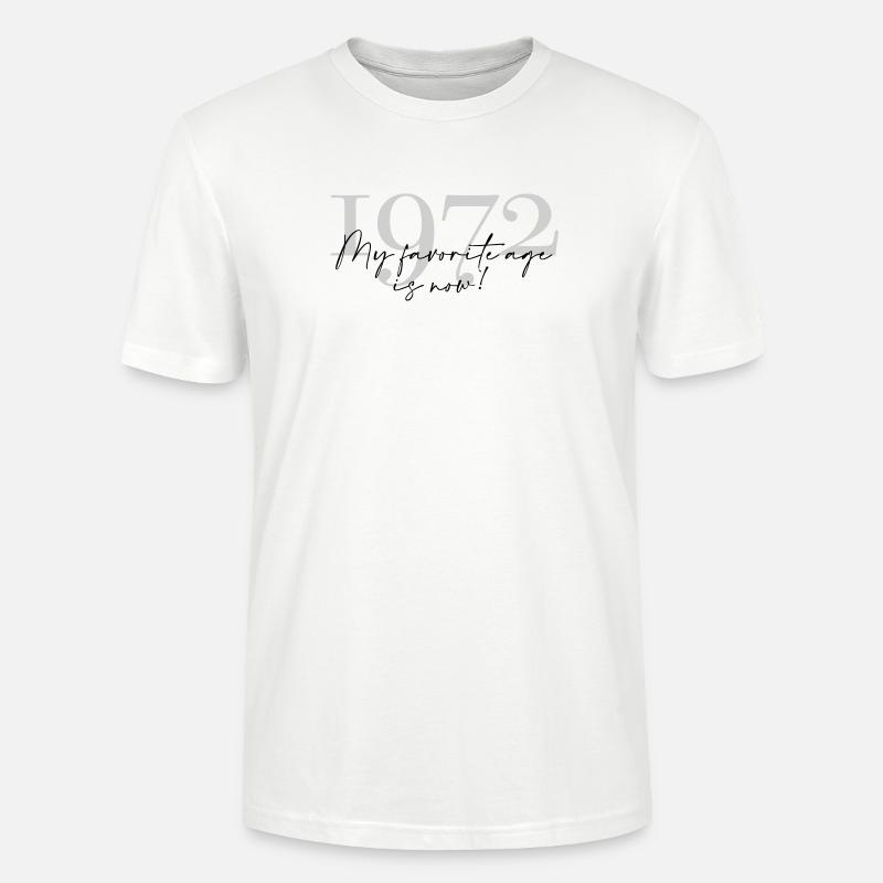 Millésime Année 1972 Script - T-shirt bio CRAFTER Stanley Stella Unisexe - blanc