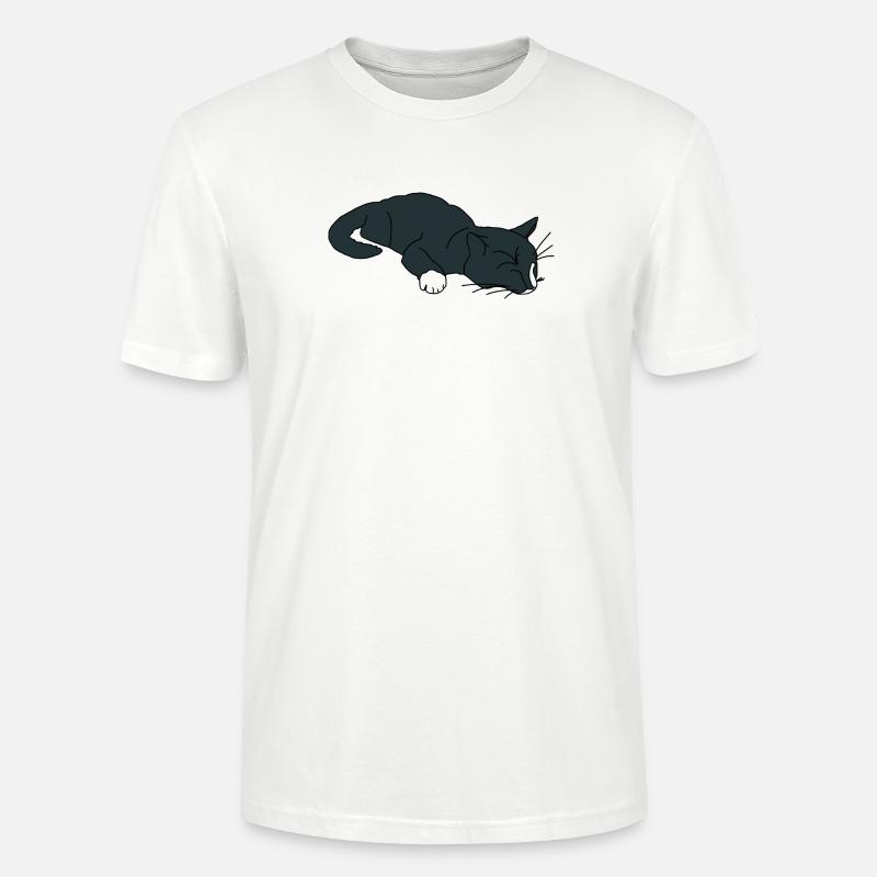 Chat endormi - T-shirt bio CRAFTER Stanley Stella Unisexe - blanc