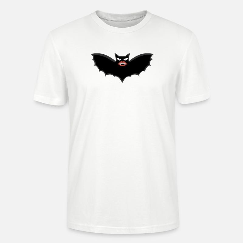 Gothic Vampire bat with huge lips - Stanley/Stella CRAFTER Unisex Organic T-Shirt - white