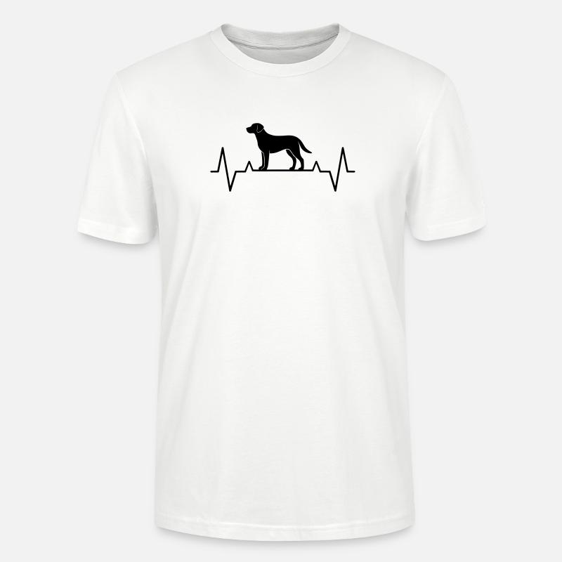 Geschenkidee Hundemama Labrador Herzschlag EKG - Stanley/Stella Unisex Bio-T-Shirt CRAFTER - Weiß