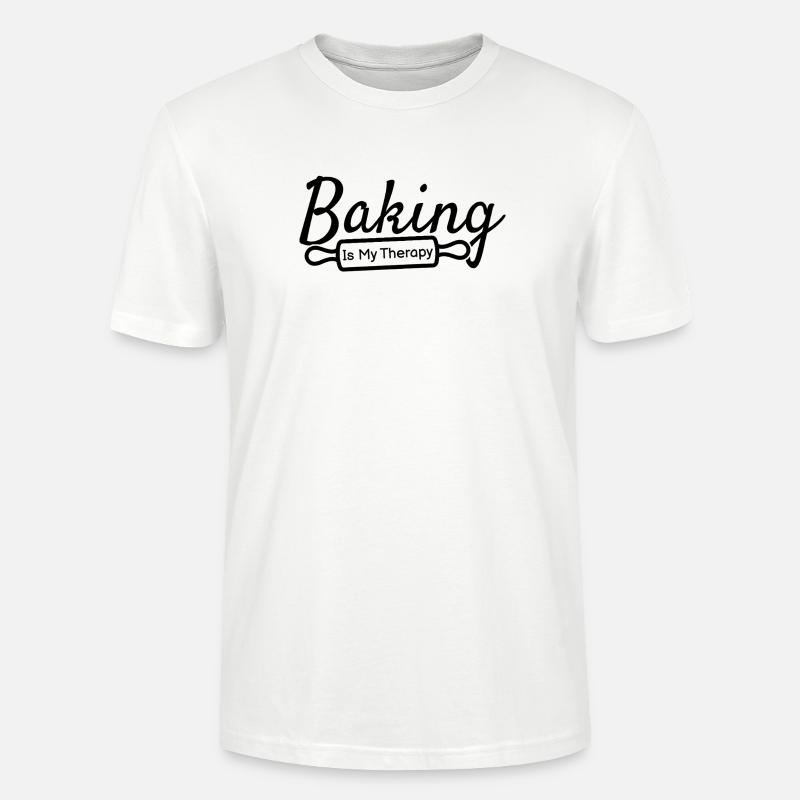 Baking Is My Therapy – Backen Spruch - Stanley/Stella Unisex Bio-T-Shirt CRAFTER - Weiß