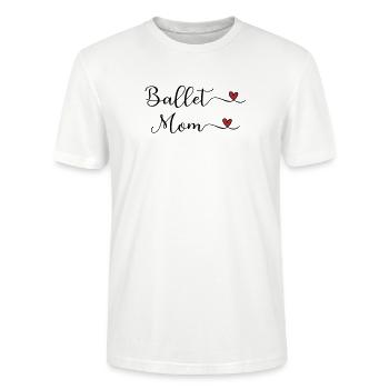 Ballett-Mama-Herz - Stanley/Stella Unisex Bio-T-Shirt CRAFTER - Weiß - Vorne - Alina (178cm) & Michal (187cm)
