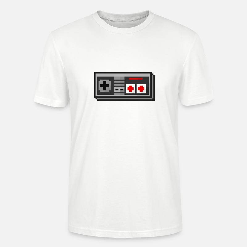 3D Nes Controller - Stanley/Stella Unisex Bio-T-Shirt CRAFTER - Weiß