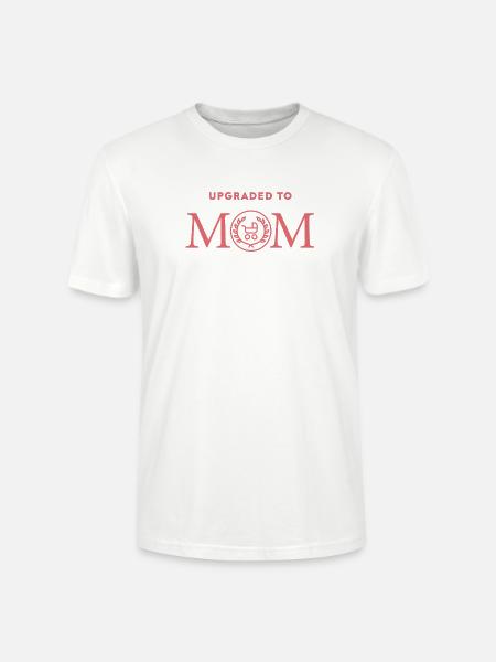 UPGRADED TO MOM – Neues Level Mama Style - Stanley/Stella Unisex Bio-T-Shirt CRAFTER - Weiß