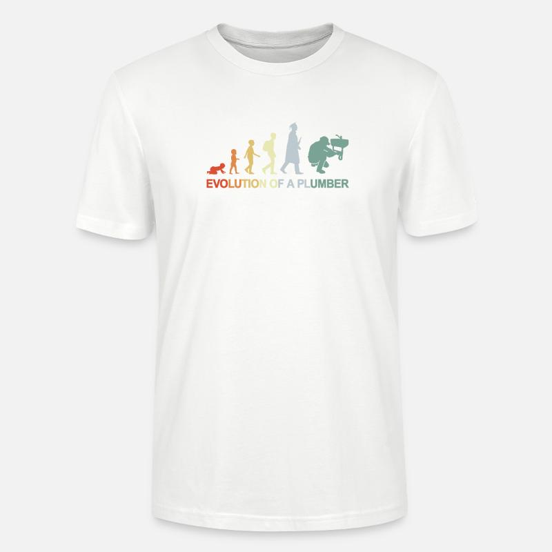 Klempner Evolution - Stanley/Stella Unisex Bio-T-Shirt CRAFTER - Weiß