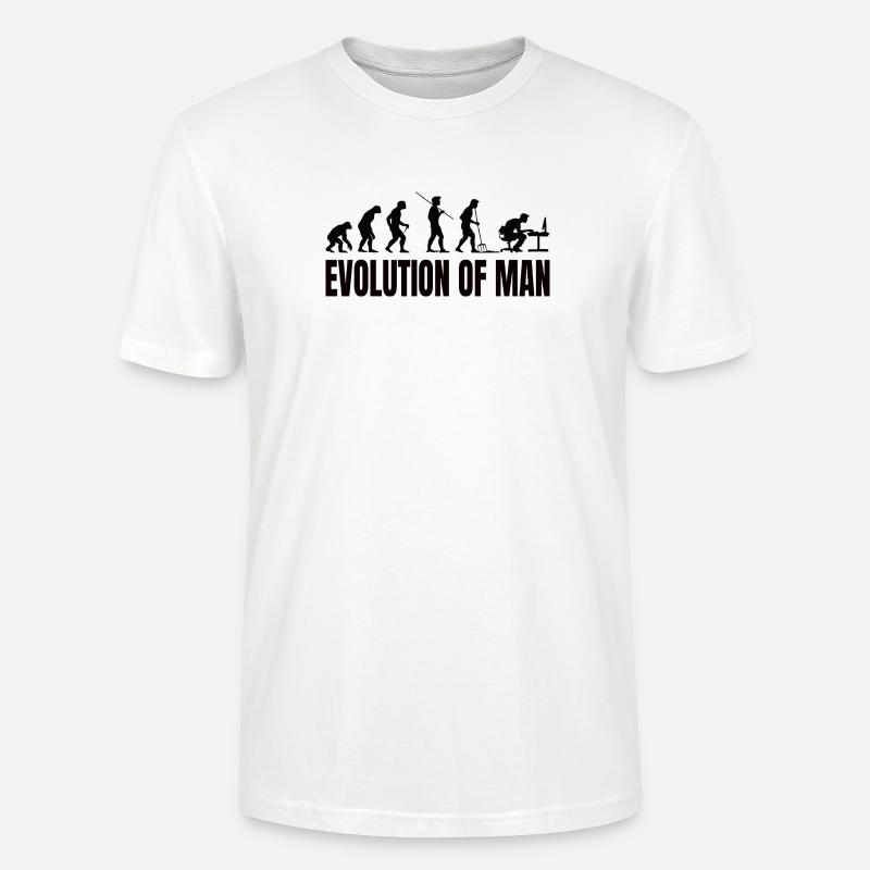 Programmierer Computerfreak Evolution - Stanley/Stella Unisex Bio-T-Shirt CRAFTER - Weiß
