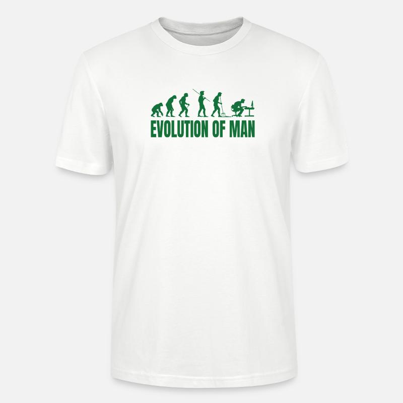 Évolution de l’homme Programmeur IT - T-shirt bio CRAFTER Stanley Stella Unisexe - blanc