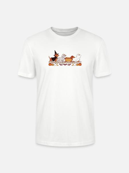 Halloween-Dackel - Stanley/Stella Unisex Bio-T-Shirt CRAFTER - Weiß