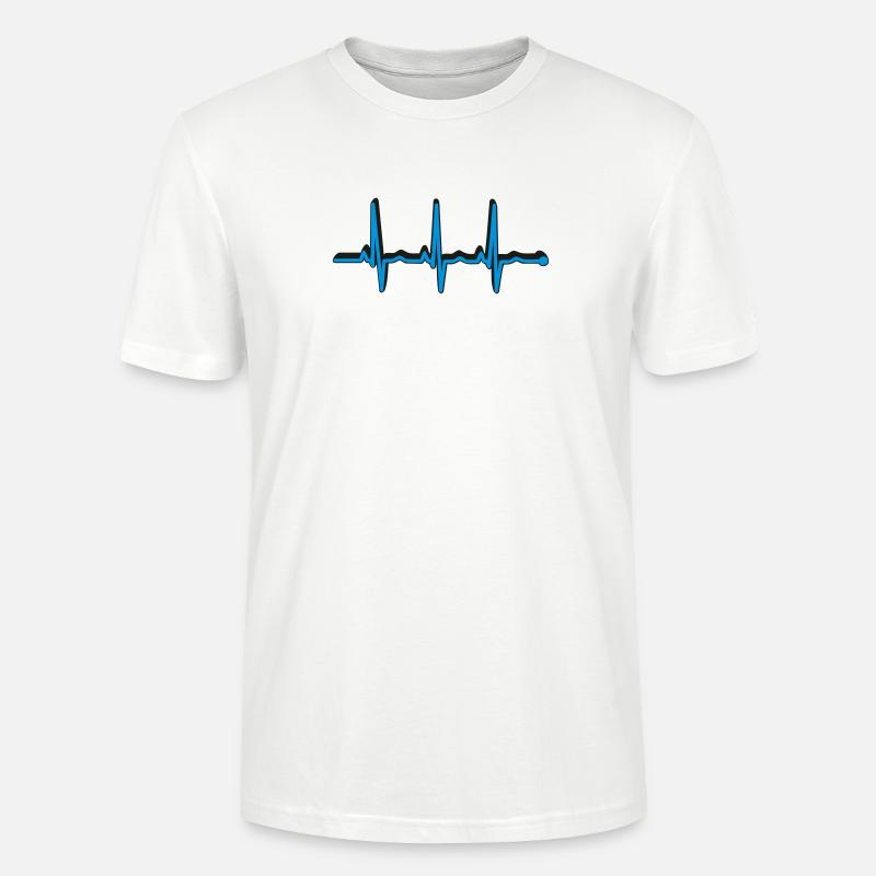 frequenz herzschlag - Stanley/Stella Unisex Bio-T-Shirt CRAFTER - Weiß