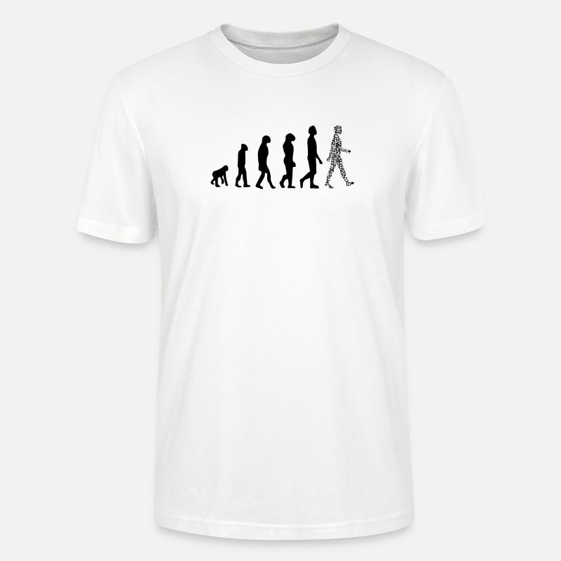 Evolution QR Code - Humor Gesundheits-Pass - Stanley/Stella Unisex Bio-T-Shirt CRAFTER - Weiß