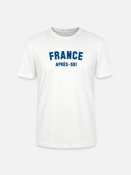 APRES SKI France - Stanley/Stella CRAFTER Unisex Organic T-Shirt - white