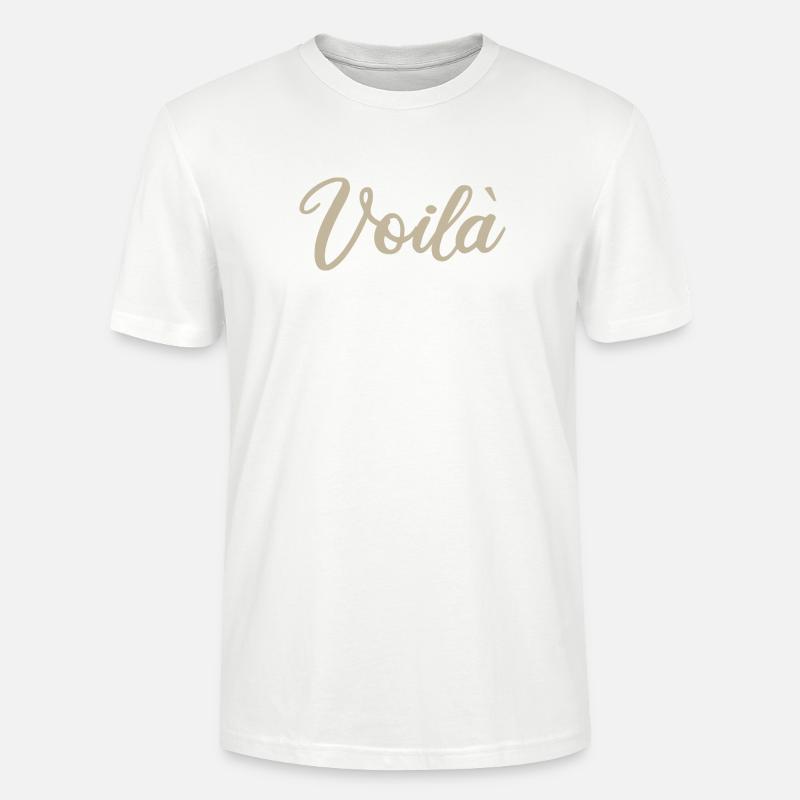 Voila Handlettered Script Design - Stanley/Stella Unisex Bio-T-Shirt CRAFTER - Weiß