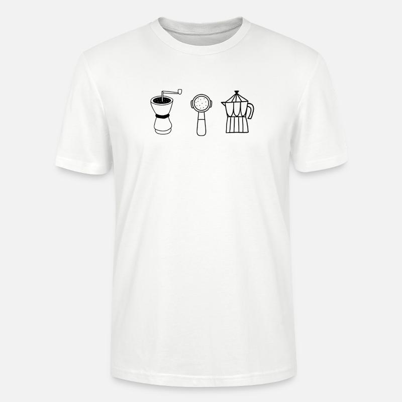 Évolution café  - T-shirt bio CRAFTER Stanley Stella Unisexe - blanc