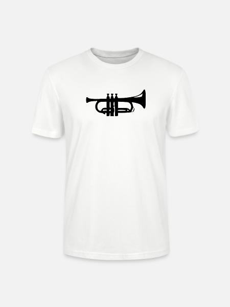 Trompete Geschenk Musiker Blasmusik - Stanley/Stella Unisex Bio-T-Shirt CRAFTER - Weiß
