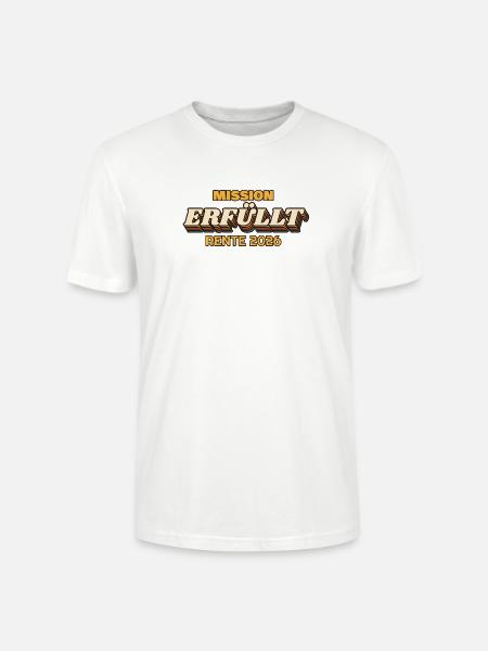 Mission erfüllt - Rente 2026 Retro - Stanley/Stella Unisex Bio-T-Shirt CRAFTER - Weiß