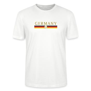 MAGLIA DA CALCIO GERMANIA - Maglietta unisex ecologica CRAFTER di Stanley/Stella - bianco - Fronte - Alina (178cm) & Michal (187cm)