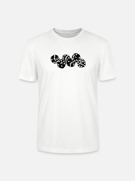 Sechs Würfel nebeneinander - Stanley/Stella Unisex Bio-T-Shirt CRAFTER - Weiß