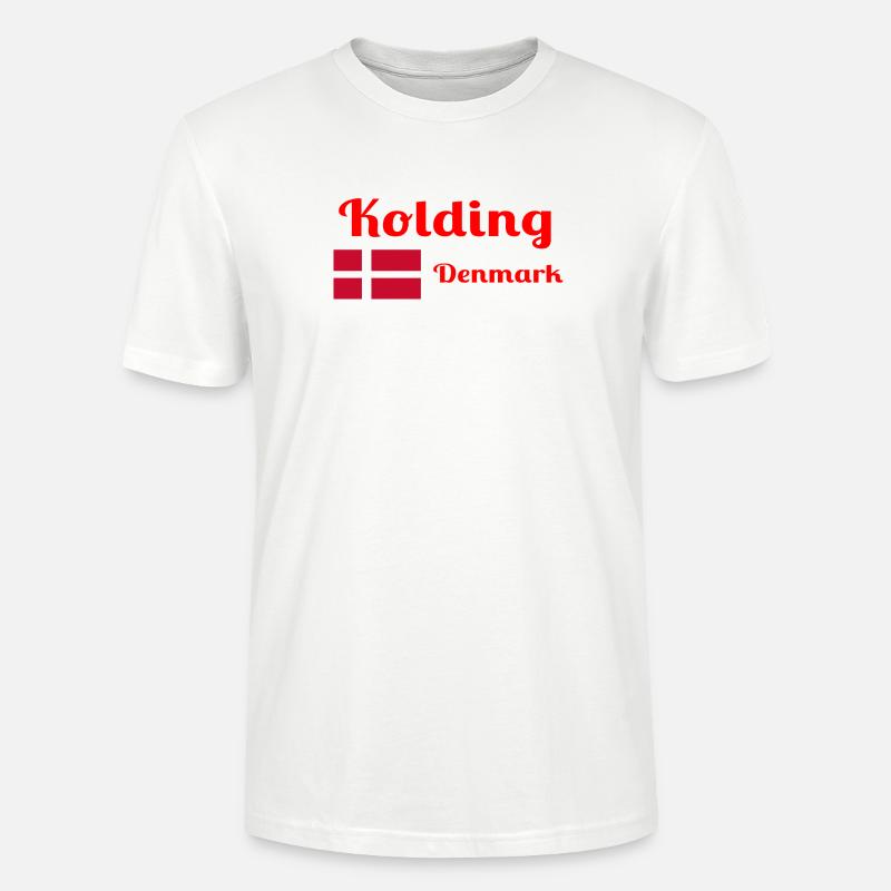 Kolding Danemark - Imprimés élégants - T-shirt bio CRAFTER Stanley Stella Unisexe - blanc
