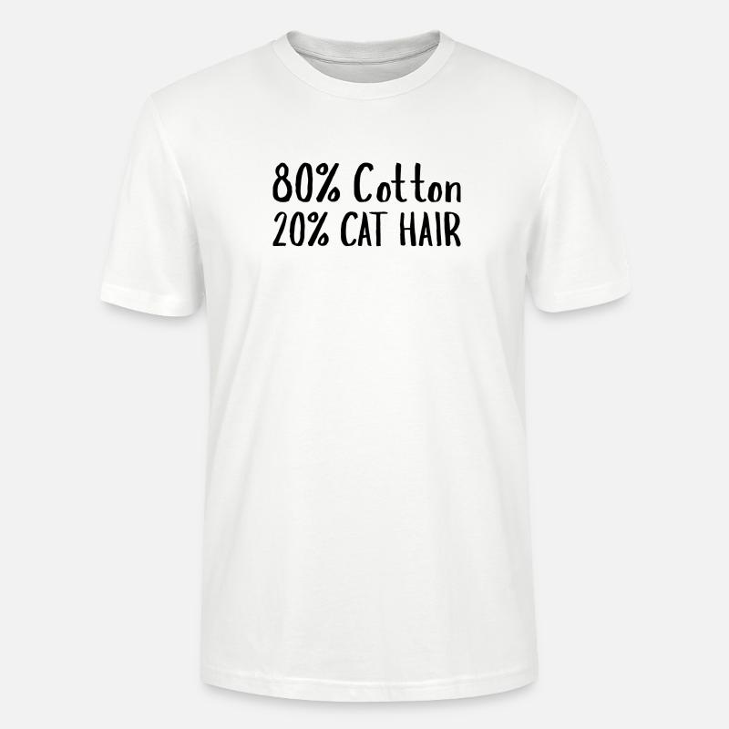 80 Prozent Baumwolle 20 Prozent Katzenhaar - Stanley/Stella Unisex Bio-T-Shirt CRAFTER - Weiß