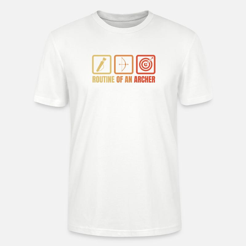Bogensport Routine - Stanley/Stella Unisex Bio-T-Shirt CRAFTER - Weiß