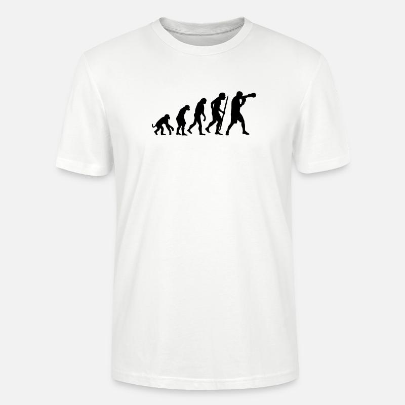 Evolution de la boxe - T-shirt bio CRAFTER Stanley Stella Unisexe - blanc
