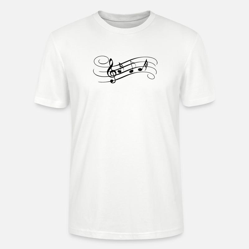 Envolée de notes - T-shirt bio CRAFTER Stanley Stella Unisexe - blanc