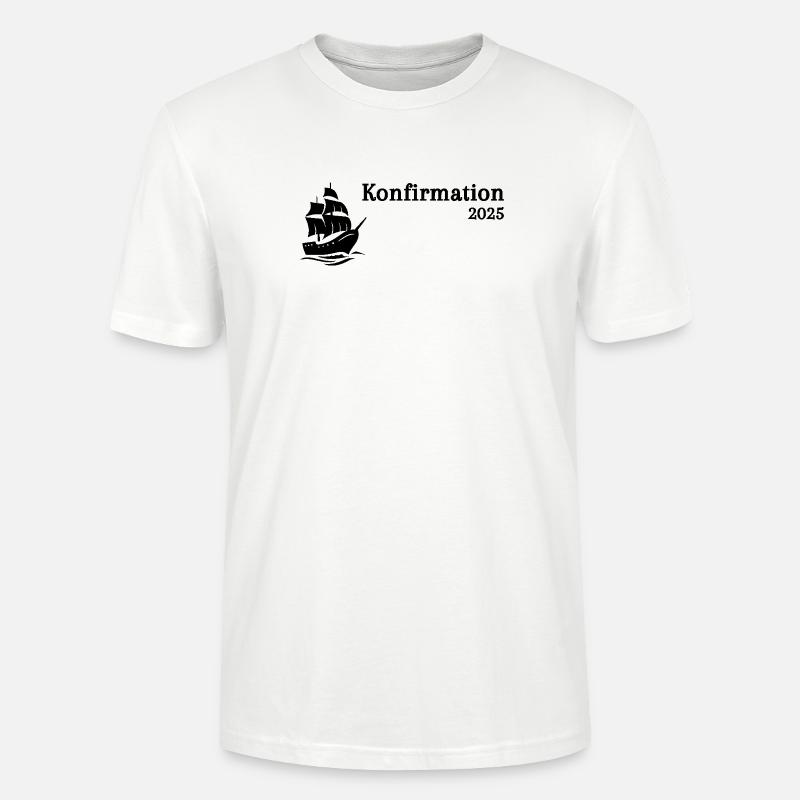 Confirmation 2025 Le navire prend la mer - T-shirt bio CRAFTER Stanley Stella Unisexe - blanc