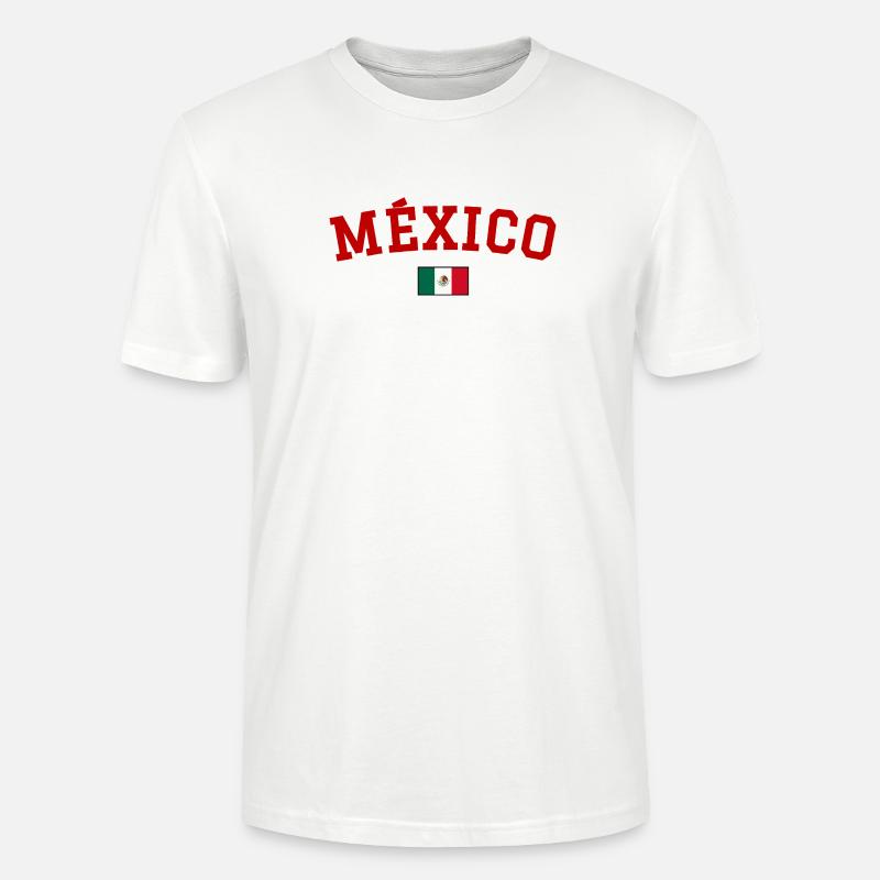 Drapeau du Mexique Rouge - T-shirt bio CRAFTER Stanley Stella Unisexe - blanc