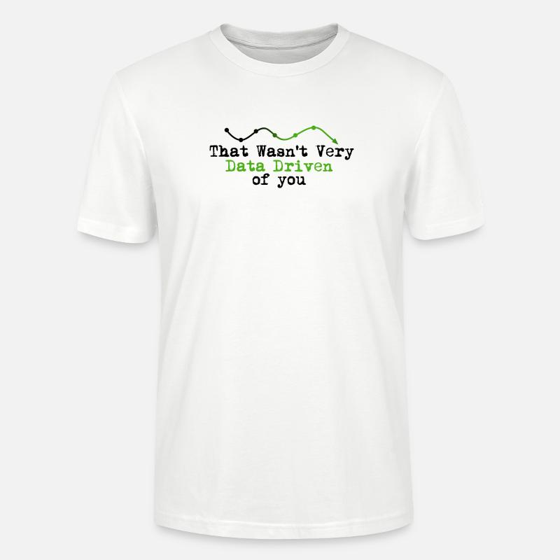 Data Driven Graphline Logo - Stanley/Stella CRAFTER Unisex Organic T-Shirt - white