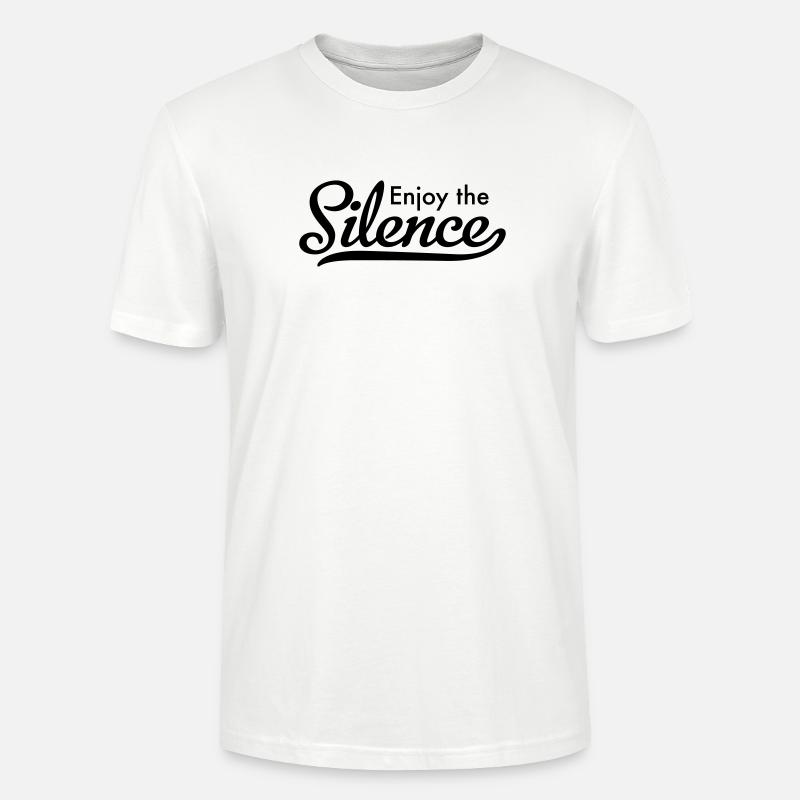Écoute le silence - T-shirt bio CRAFTER Stanley Stella Unisexe - blanc
