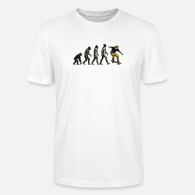 Evolution Skateboarder – Grunge Skate Design - Stanley/Stella Unisex Bio-T-Shirt CRAFTER - Weiß