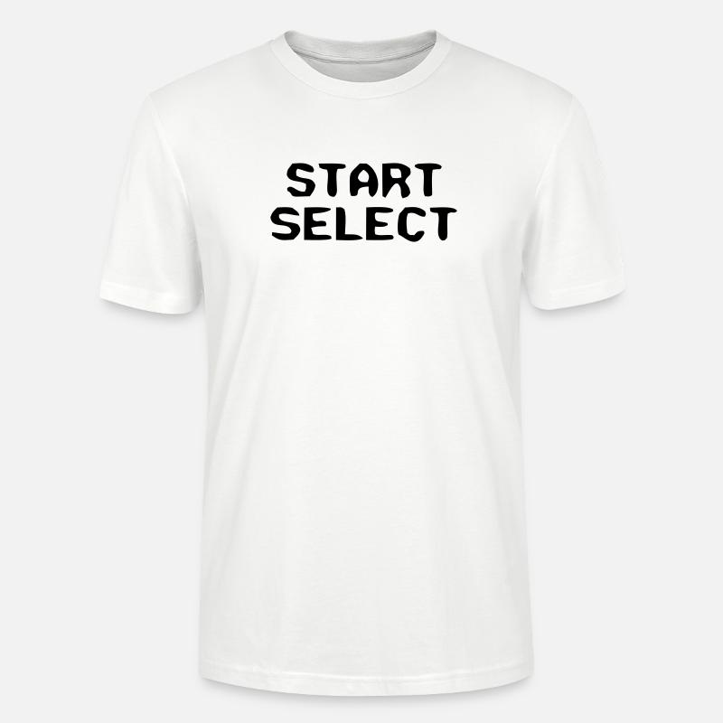 Start Select 8-Bit Text - Stanley/Stella CRAFTER Unisex Organic T-Shirt - white