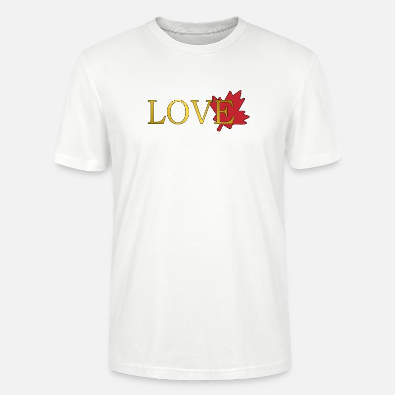 Amour Feuille d'érable du canada - T-shirt bio CRAFTER Stanley Stella Unisexe - blanc
