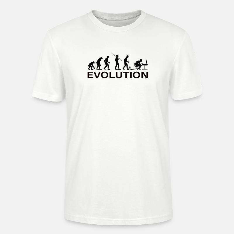 Evolution Gamer | Computer Freak Nerd PC - Stanley/Stella Unisex Bio-T-Shirt CRAFTER - Weiß